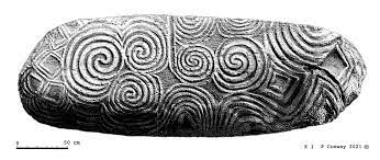 Newgrange entrance stone - Ley Lines and Energy Vortexes represented in prehistoric art